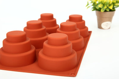 Molde de Silicona Redondo de 3 Capas y 6 Orificios para Pasteles - Image 5