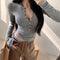 Blusa Larga Cuello Semiabierto para Mujer - Base Interior Versátil