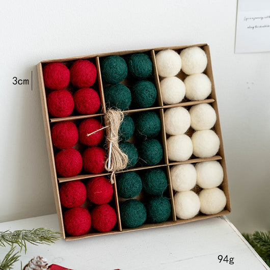 Bola de Fieltro Navideña con Copo de Nieve - Adorno Decorativo - Image 5
