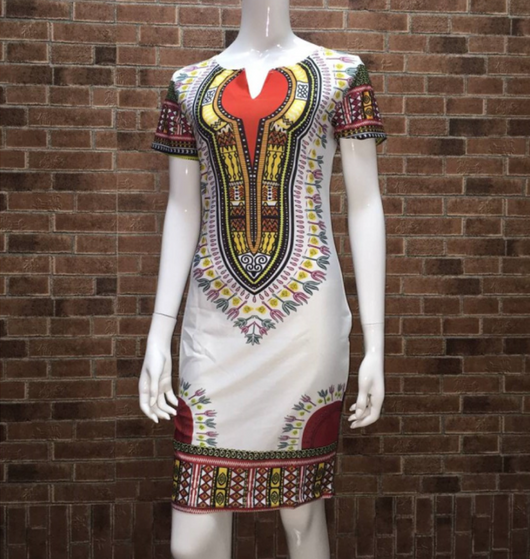 Vestido Étnico Estampado de Poliéster para Mujer - Image 5