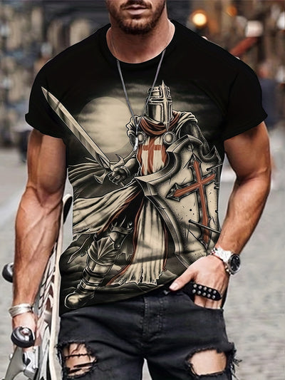 Playera Hombre Impresión 3D Verano Transpirable Manga Corta - Image 14