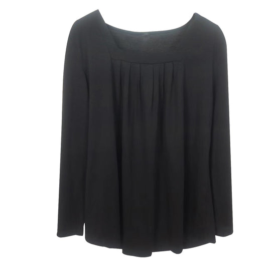 Blusa Plisada Cuello Cuadrado Manga Larga Talla Grande Algodón Imitación - Image 30