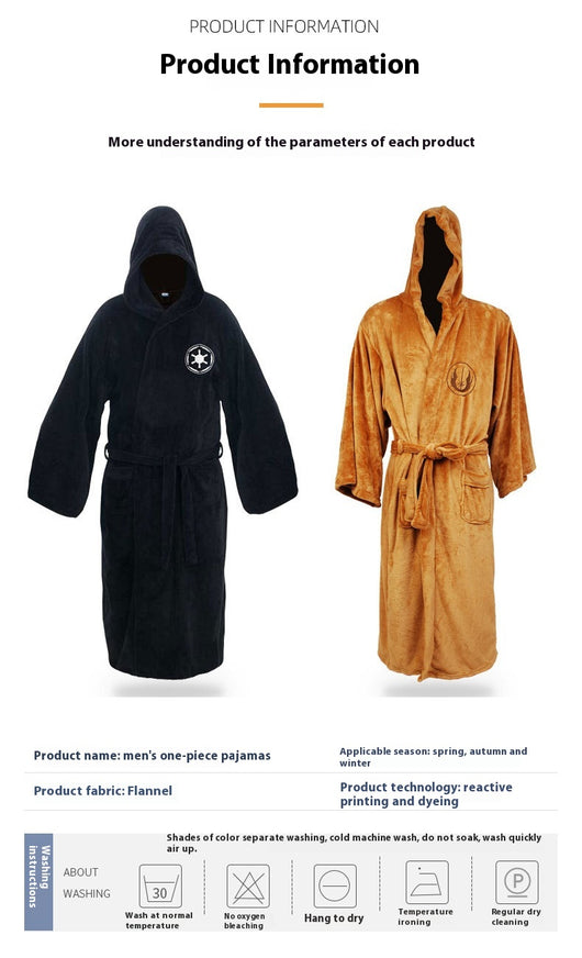 Bata Larga de Franela para Hombre - Pijama Cómodo para Casa - Image 15