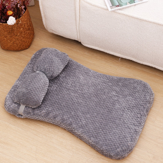 Cama Cómoda para Mascotas con Almohada Extraíble - Colchón Suave para Perros y Gatos