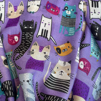 Pañuelo de Algodón y Lino con Diseño de Gata Adorable - Image 10