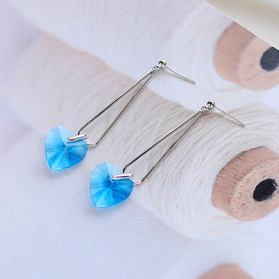 Aretes Largos de Cristal Transparente con Flecos Brillantes - Image 14