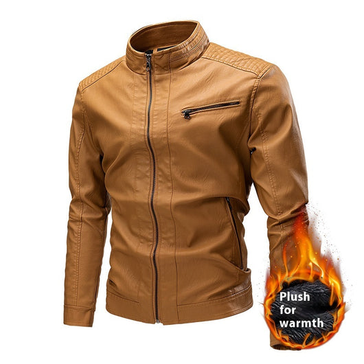 Chaqueta de Cuero para Motociclista Retro - Estilo Casual Primavera Otoño - Image 13