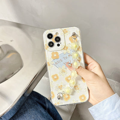 Funda para Celular con Cadena de Flores Amarillas - Image 5