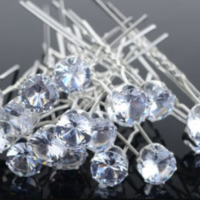 Juego de Prendedores de Perla y Diamante para el Cabello