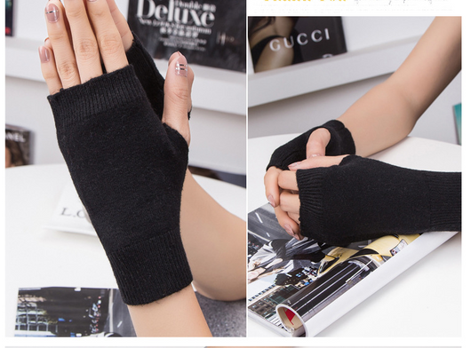 Guantes sin dedos de lana para estudiantes, escritura y oficina - Image 5