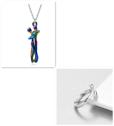 Collar Abrazo de Amor - Joyería Unisex para Parejas - Image 23