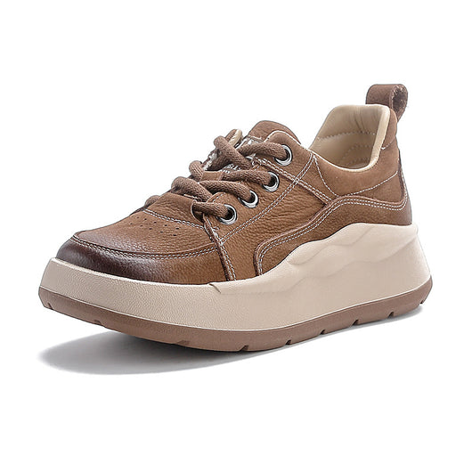 Zapatos de Cuero Genuino Estilo Británico con Plataforma y Cordones - Image 7