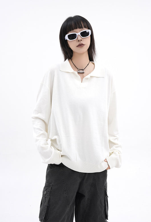 Polo Boutique de Manga Larga con Solapa para Hombre y Mujer - Otoño e Invierno - Image 10