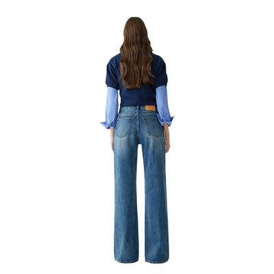 Jeans Rectos Cintura Alta Mujer Otoño Stretch - Image 5