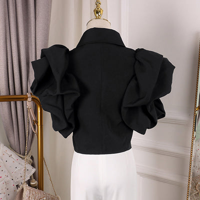 Blusa de Gasa con Mangas Globo - Image 9