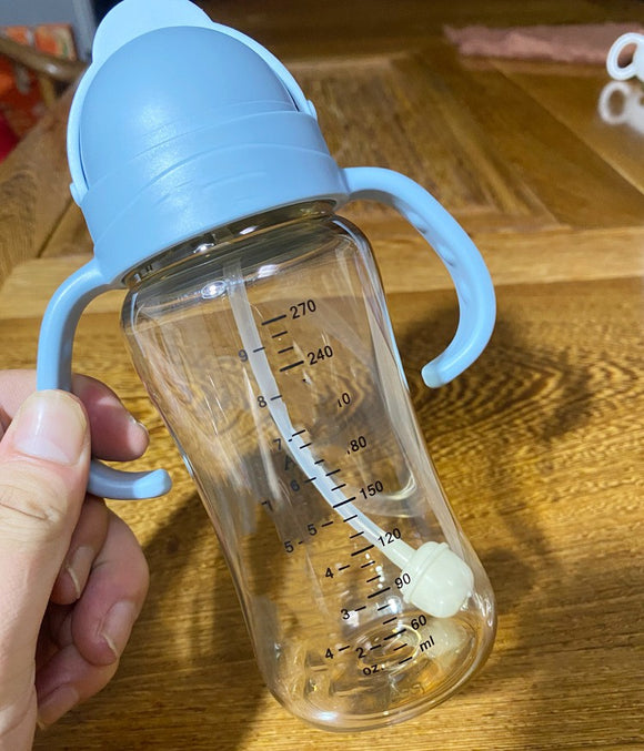 Vaso Infantil con Pajita PPSU - Botella Antiderrames para Niños