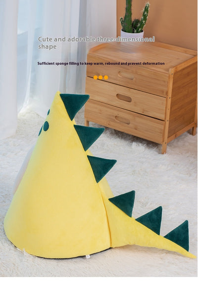 Cama Dinosaurio Amarillo para Gatos - Nido Cerrado Cálido Todo Clima - Image 16