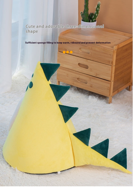 Cama Dinosaurio Amarillo para Gatos - Nido Cerrado Cálido Todo Clima - Image 16