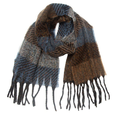 Bufanda Unisex a Rayas con Borlas - Cuello Cálido Europeo y Americano - Image 6
