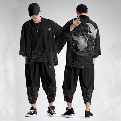 Kimono de Protección Solar Estilo Tradicional - Cardigan de Tres Cuartos