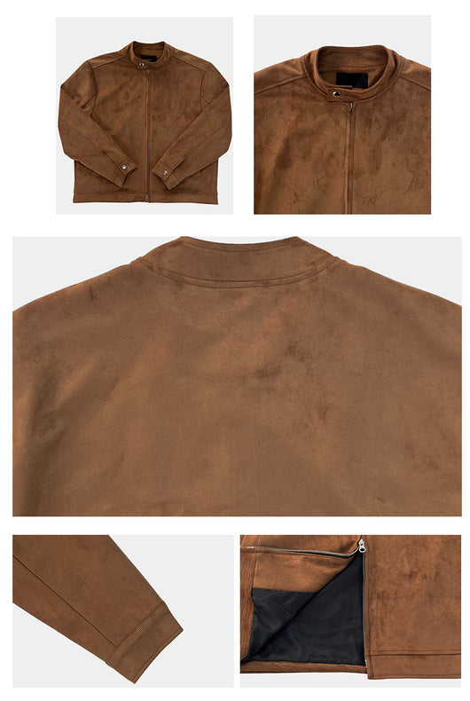 Chaqueta Café con Cuello de Pie - Image 10