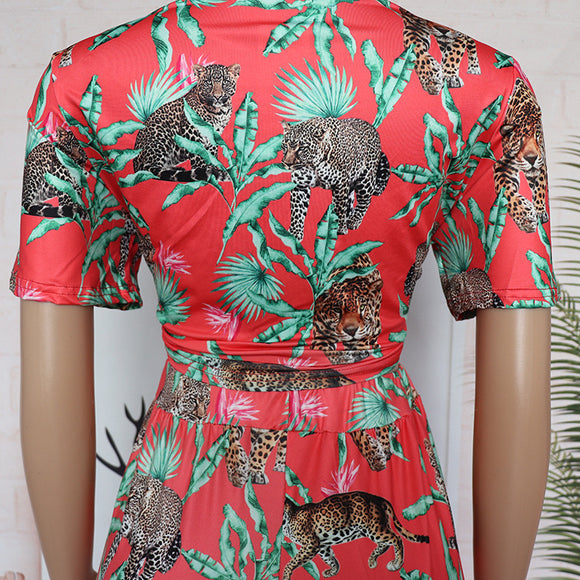 Conjunto Africano: Camisa Estampada + Pantalón Ancho Elástico