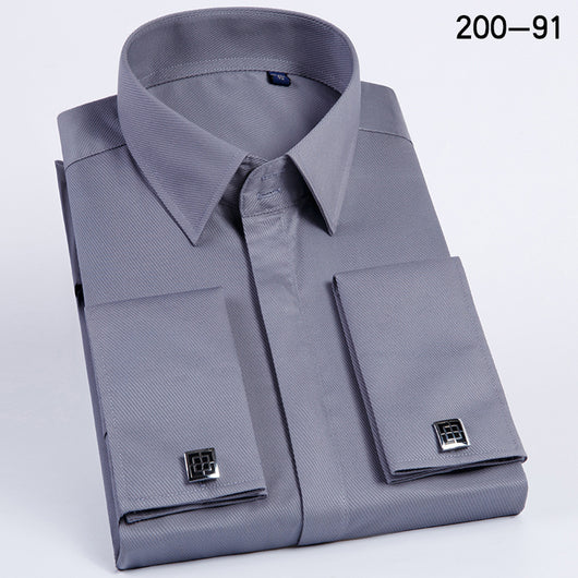 Camisa de Vestir para Hombre con Puños Franceses y Gemelos - Image 9