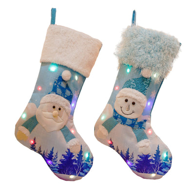 Calcetín Navideño Gigante con Luz LED - Bolsa de Regalos Brillante para Decoración Festiva - Image 3