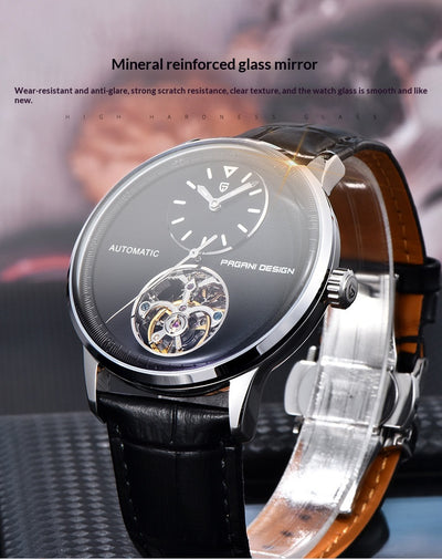 Reloj Automático Tourbillon de Lujo para Hombre con Esfera Luminosa - Image 10
