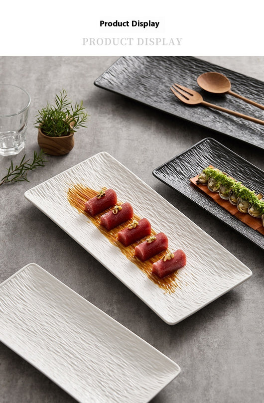 Plato Rectangular de Cerámica Premium para Sushi - Image 14