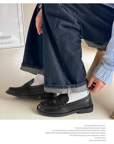 Zapatos Casuales Retro de Negocios para Hombre - Diseño Versátil sin Cordones - Image 23