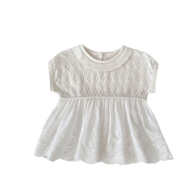 Blusa Tejida Calada sin Mangas con Encaje Flowy - Image 5