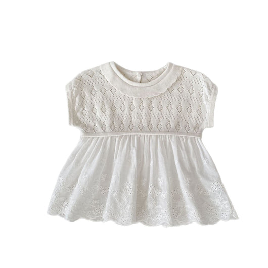 Blusa Tejida Calada sin Mangas con Encaje Flowy - Image 5