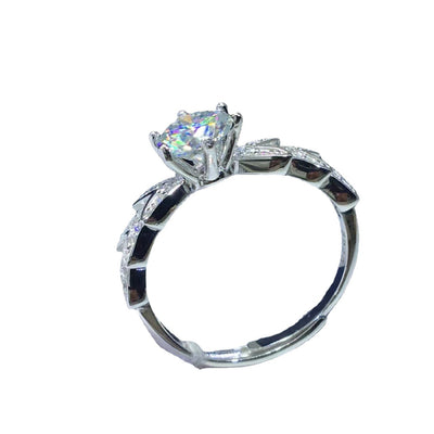 Anillo Cupido Chapado en Plata con Diamantes Moussand - Image 5