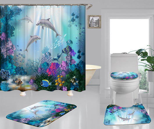 Cortina de Baño con Impresión Digital Océano - Image 3