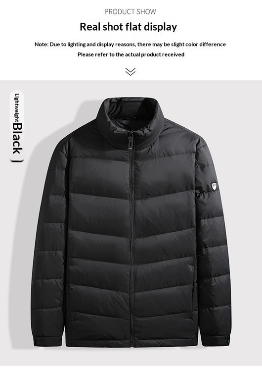Chaqueta de Plumas para Hombre con Cuello Alto - Abrigo Cálido Otoño Invierno - Image 11