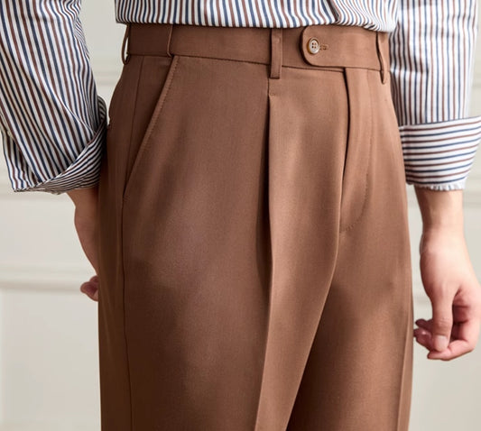 Pantalón de Talle Alto Estilo Retro sin Planchado con Cintura Elástica - Image 2