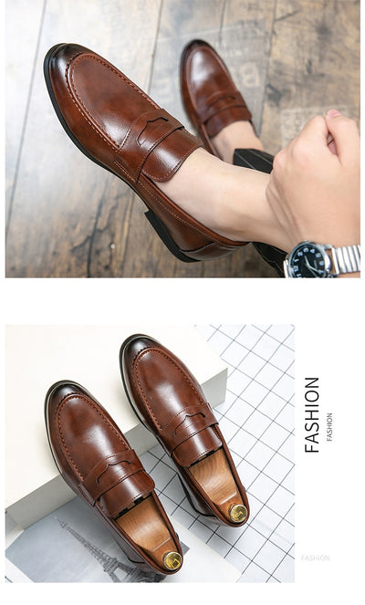 Zapatos de Cuero Minimalistas Punta Afilada Estilo Británico - Image 14