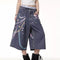 Jeans Cortos Estampado Cadena Retro para Mujer