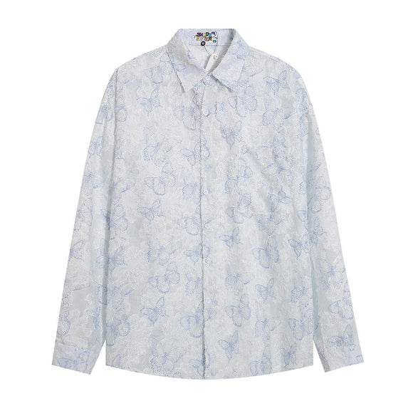 Camisa Manga Larga Mariposa para Hombre