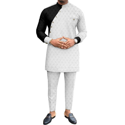 Conjunto de Algodón Puro Africano para Hombre - Traje de Ocio Elegante - Image 24