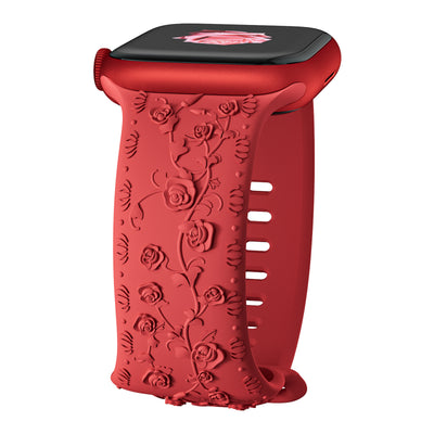 Correa de Reloj de Silicona con Diseño en Relieve Rosa - Image 15