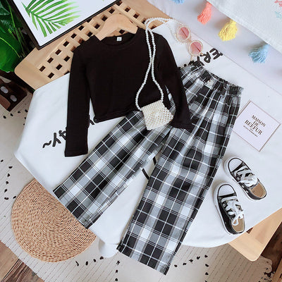 Conjunto Infantil: Blusa Cuadrille + Pantalón Ancho Elegante - Image 10