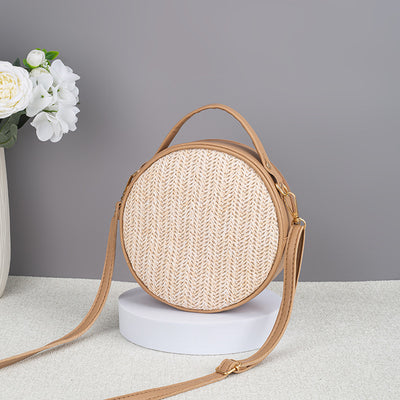 Bolsa de Paja Tejida Redonda para Mujer – Diseño Minimalista y Elegante - Image 11