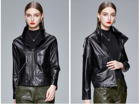 Chaqueta de Cuero Estilo Coreano para Mujer - Abrigo PU Elegante - Image 18