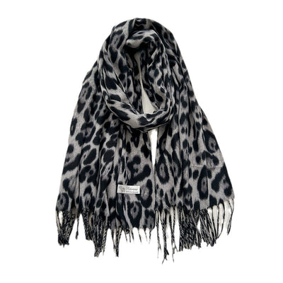 Bufanda Vintage Estampado Leopardo en Cashmira Artificial para Mujer - Image 5