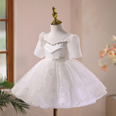 Vestido de Fiesta Infantil con Flores para Damas de Honor - Image 4