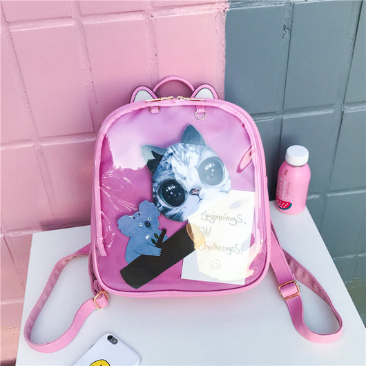 Mochila Escolar Transparente Candy Color Estilo Coreano para Niñas - Image 4