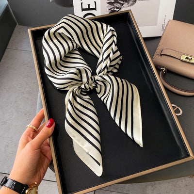 Pañuelo Elegante de Bloques de Color para Mujer