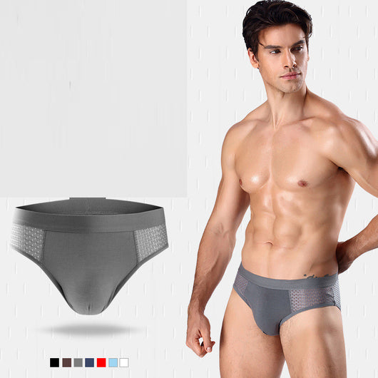 Calzoncillos Hombre Malla Hueca Ice Silk Cintura Media - Image 15